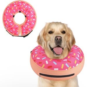 Pink Donut Dog Collar large 11”-14”